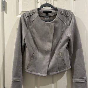 White House Black Market suede like jacket, great with silver embellishments